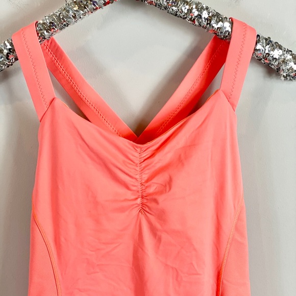 Lululemon Orange Criss Criss Open Back Tank 6 - Picture 4 of 7